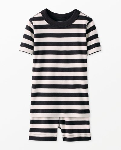 Kids Striped Short John Pajama Set