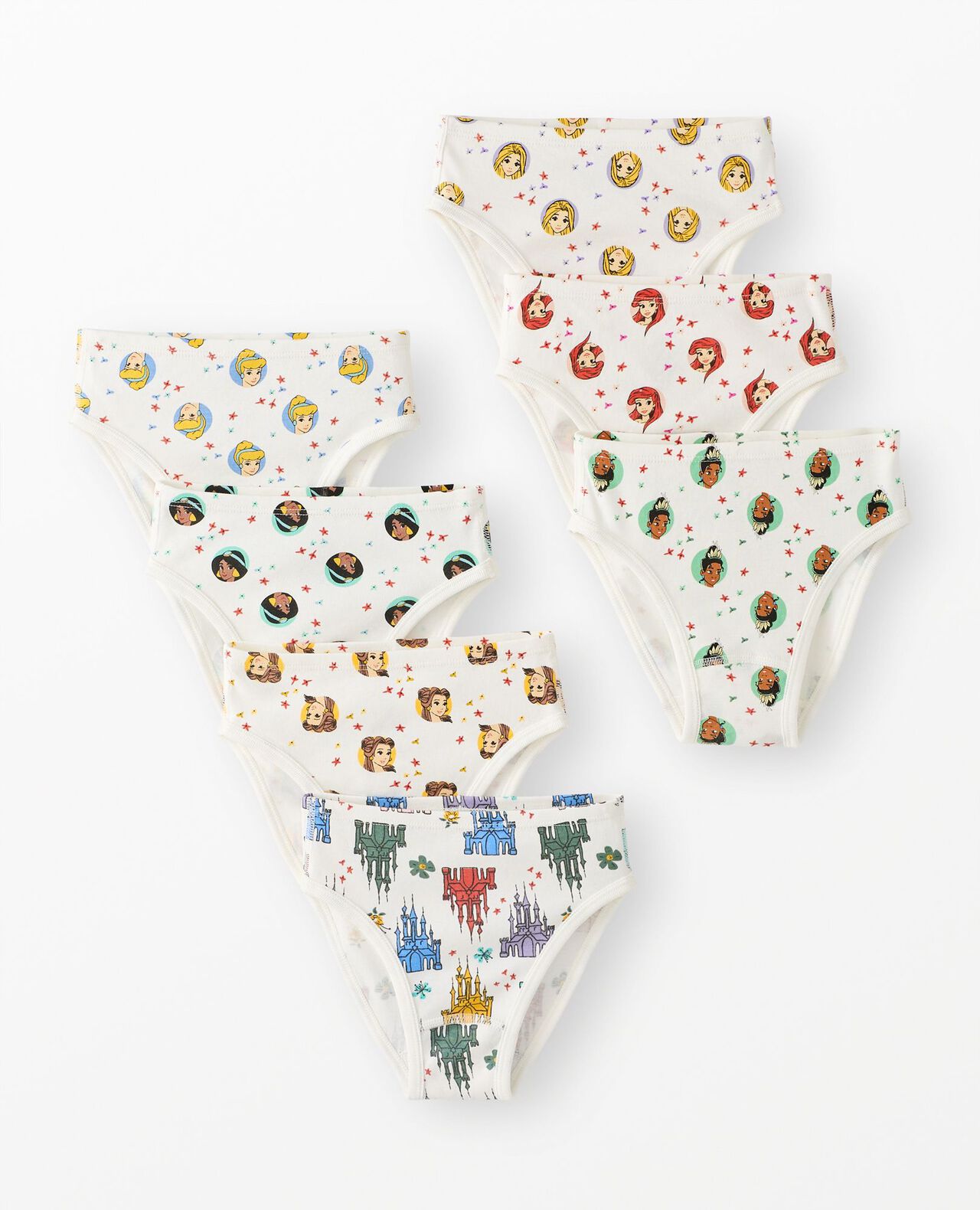7-Pack Disney Princess Organic Cotton Hipster Underwear