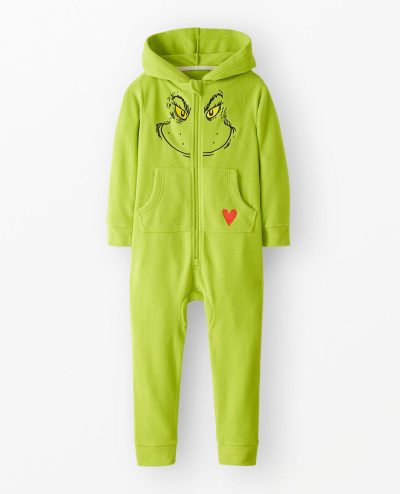 Kids Dr. Seuss Grinch Costume Fleece Jumpsuit