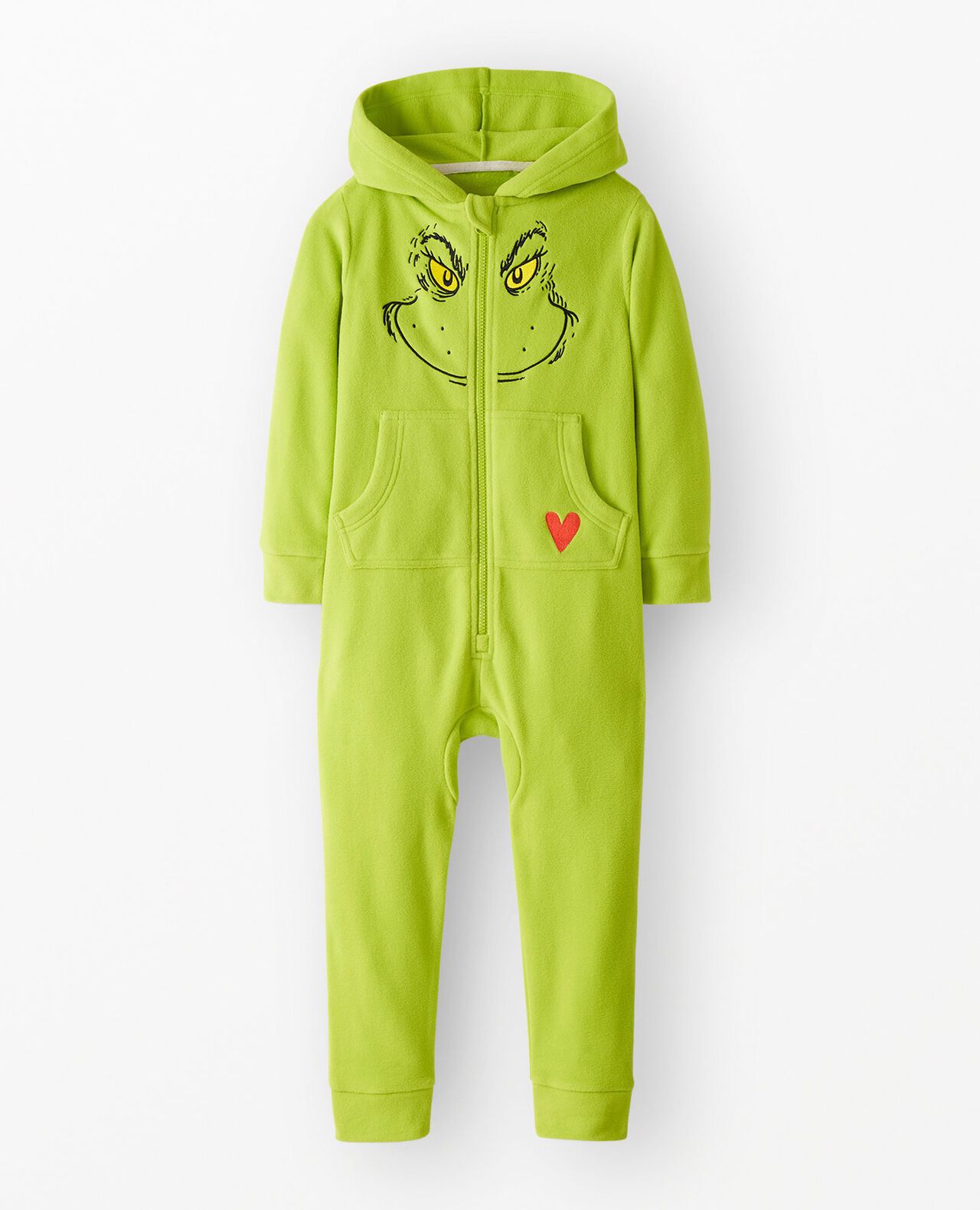 Kids Dr. Seuss Grinch Costume Fleece Jumpsuit