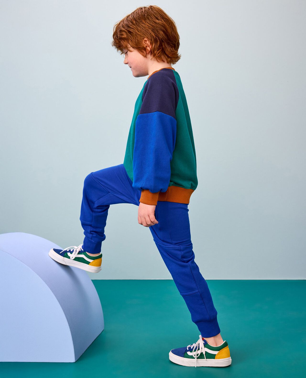 Slim Fit French Terry Double Knee Sweatpants - Image 4