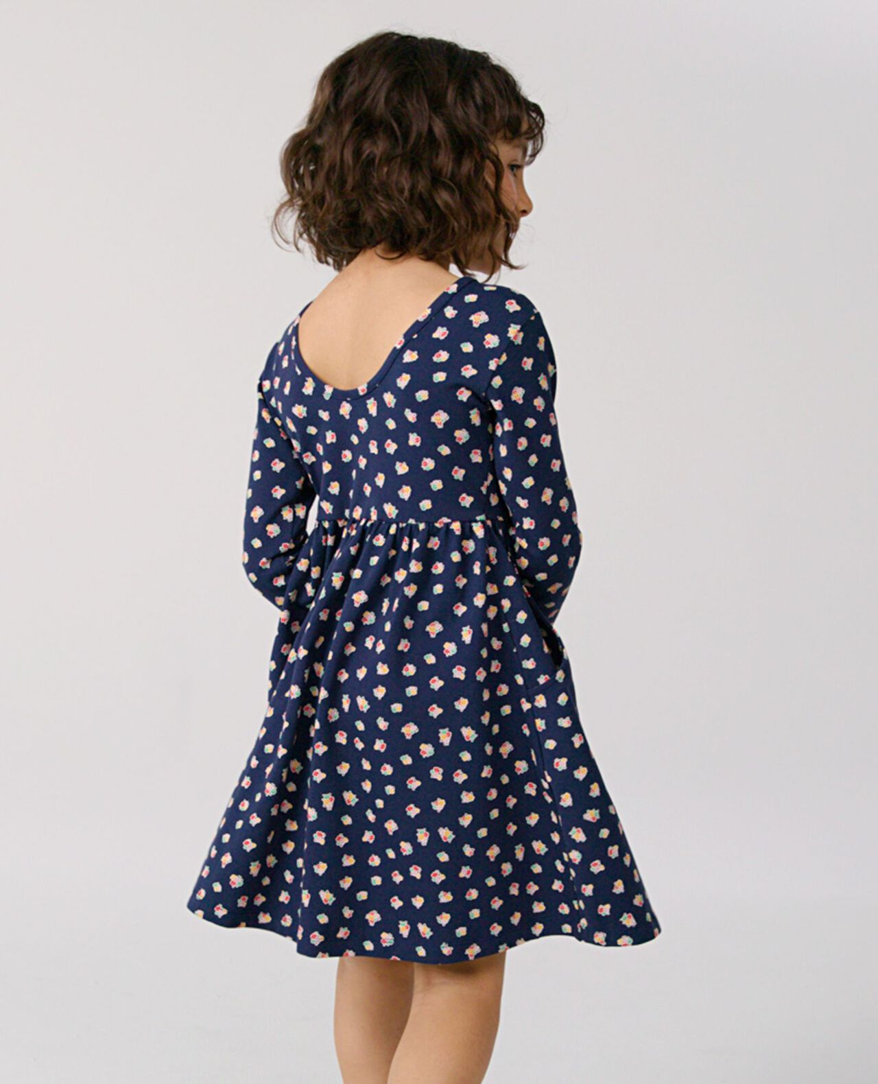 Long Sleeve Skater Dress with Pockets - Image 2