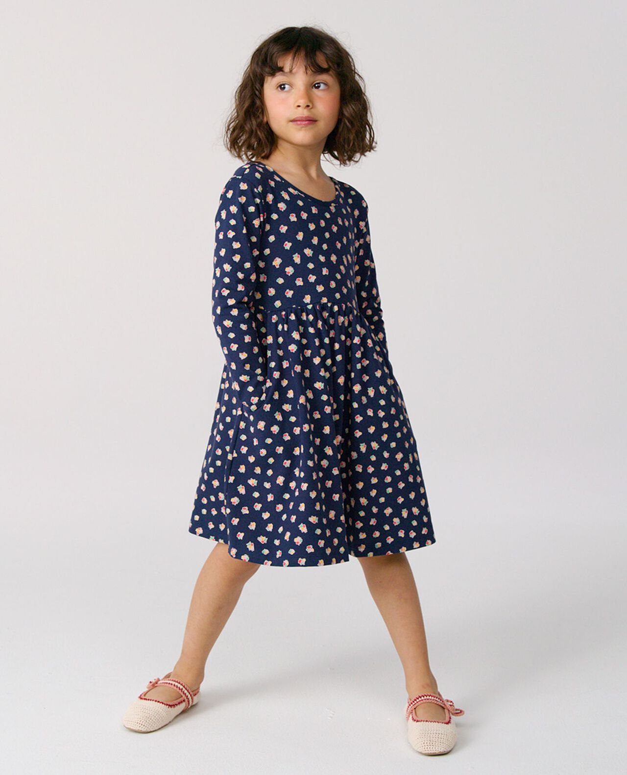 Long Sleeve Skater Dress with Pockets - Image 3