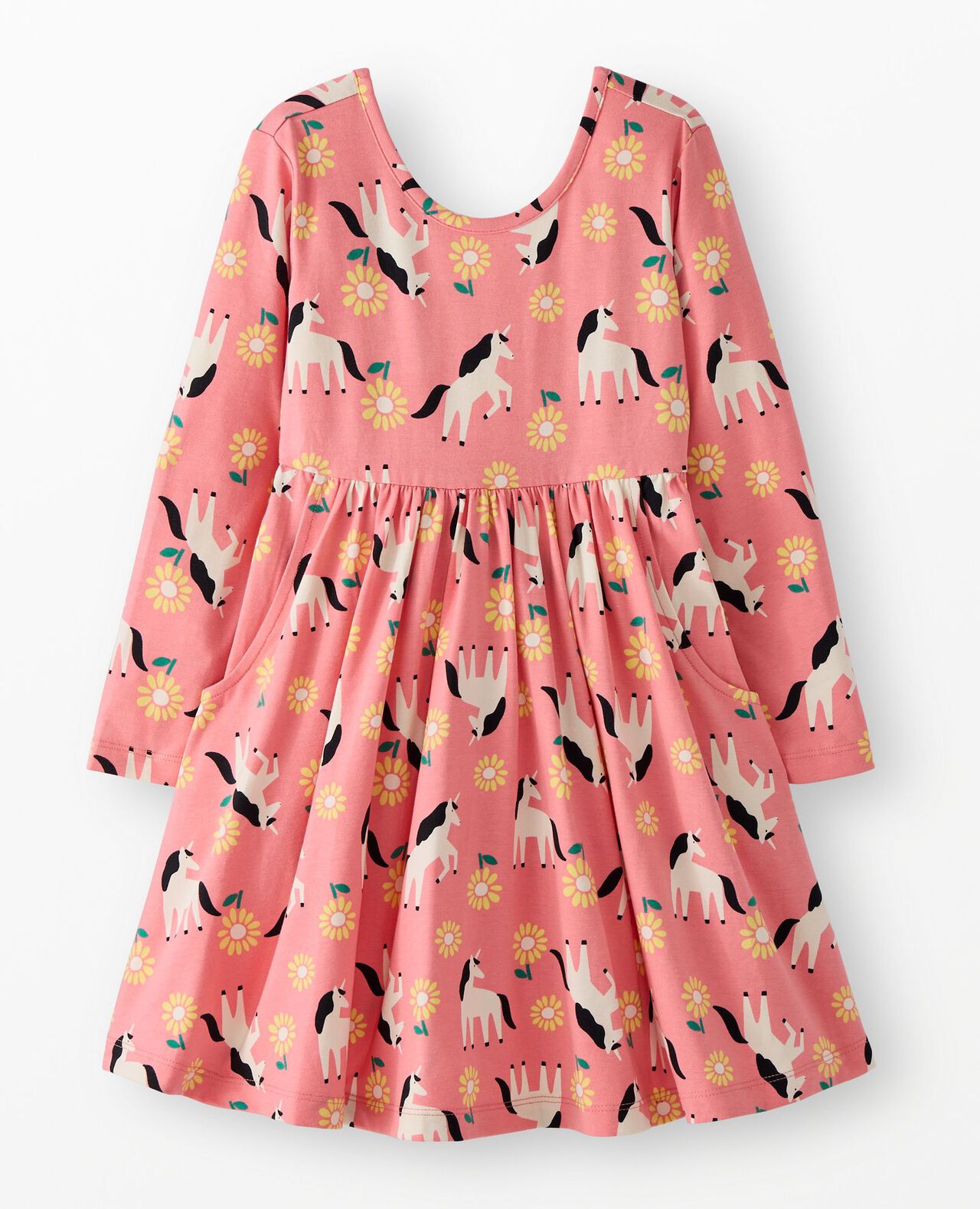 Long Sleeve Skater Dress with Pockets - Image 2