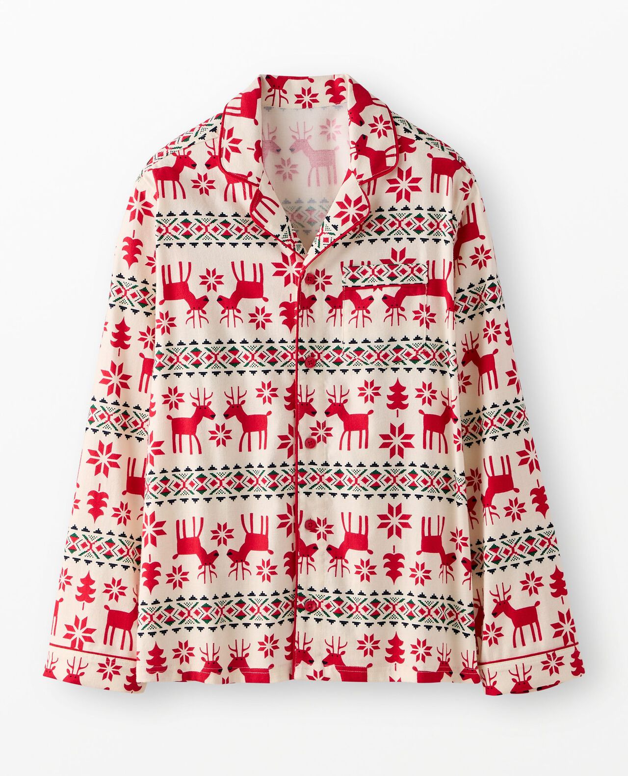 Adult Holiday Flannel Pajama Top - Image 2