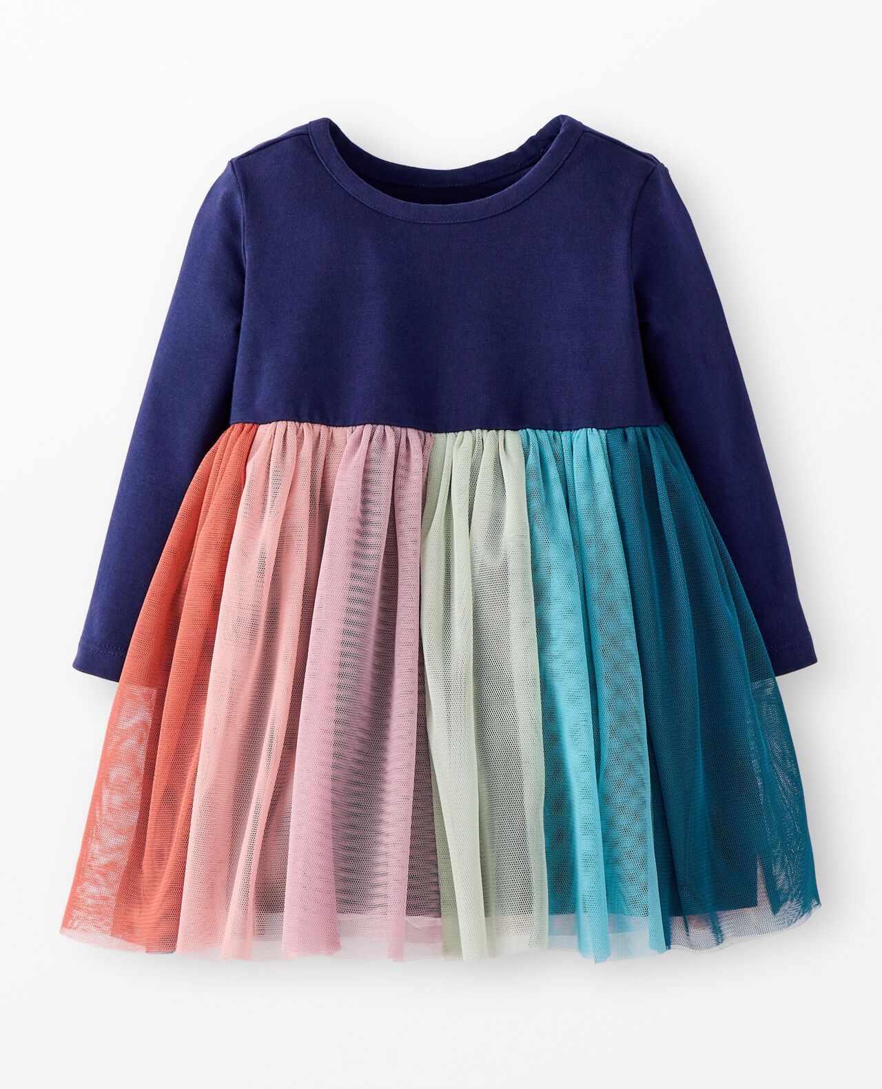 Baby Long Sleeve Tulle Rainbow Dress - Image 2
