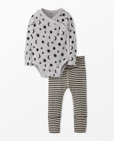 Baby Layette  Wrap Top & Wiggle Pants in HannaSoft™