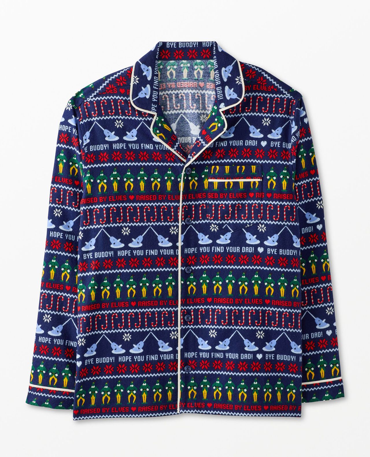 Adult Warner Bros™ Discovery Elf Flannel Pajama Top - Image 2