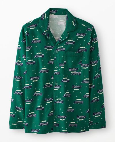 Adult The Polar Express Flannel Pajama Top