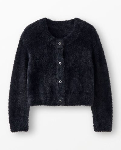 Cropped Feather Cardigan