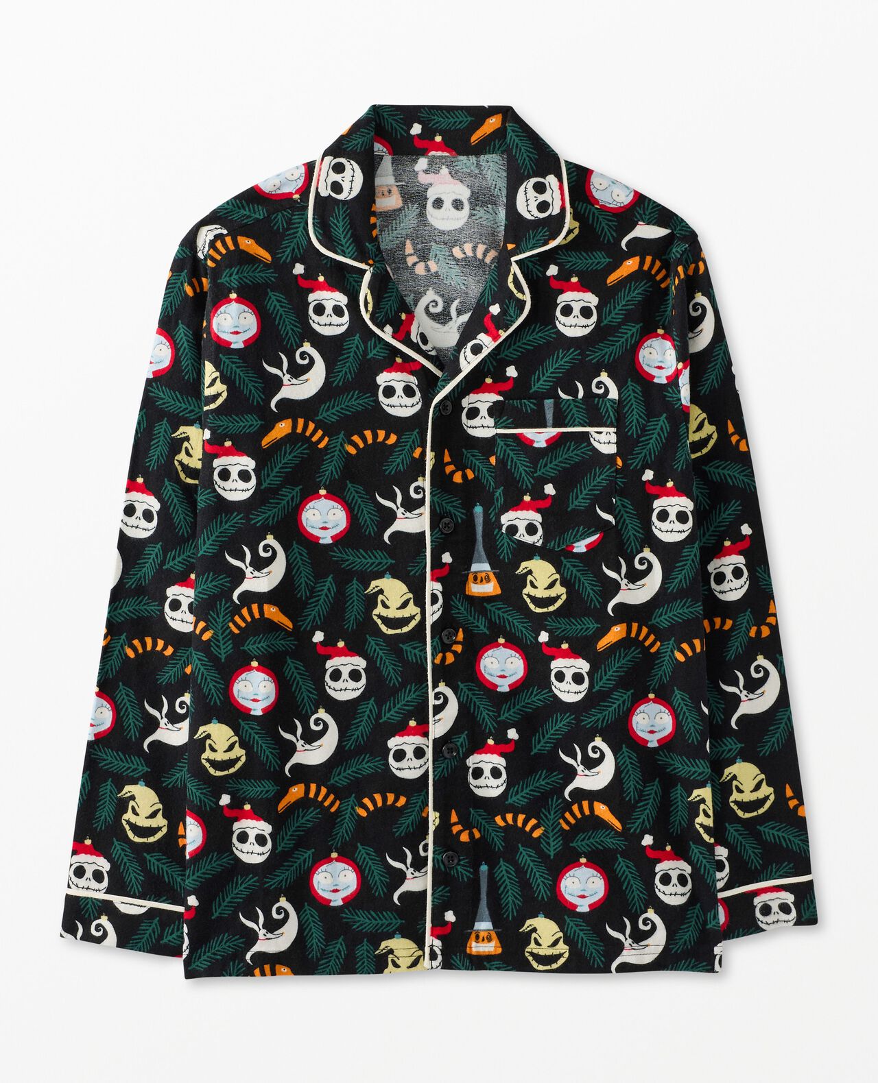 Adult Disney Tim Burton's The Nightmare Before Christmas Flannel Pajama Top - Image 2