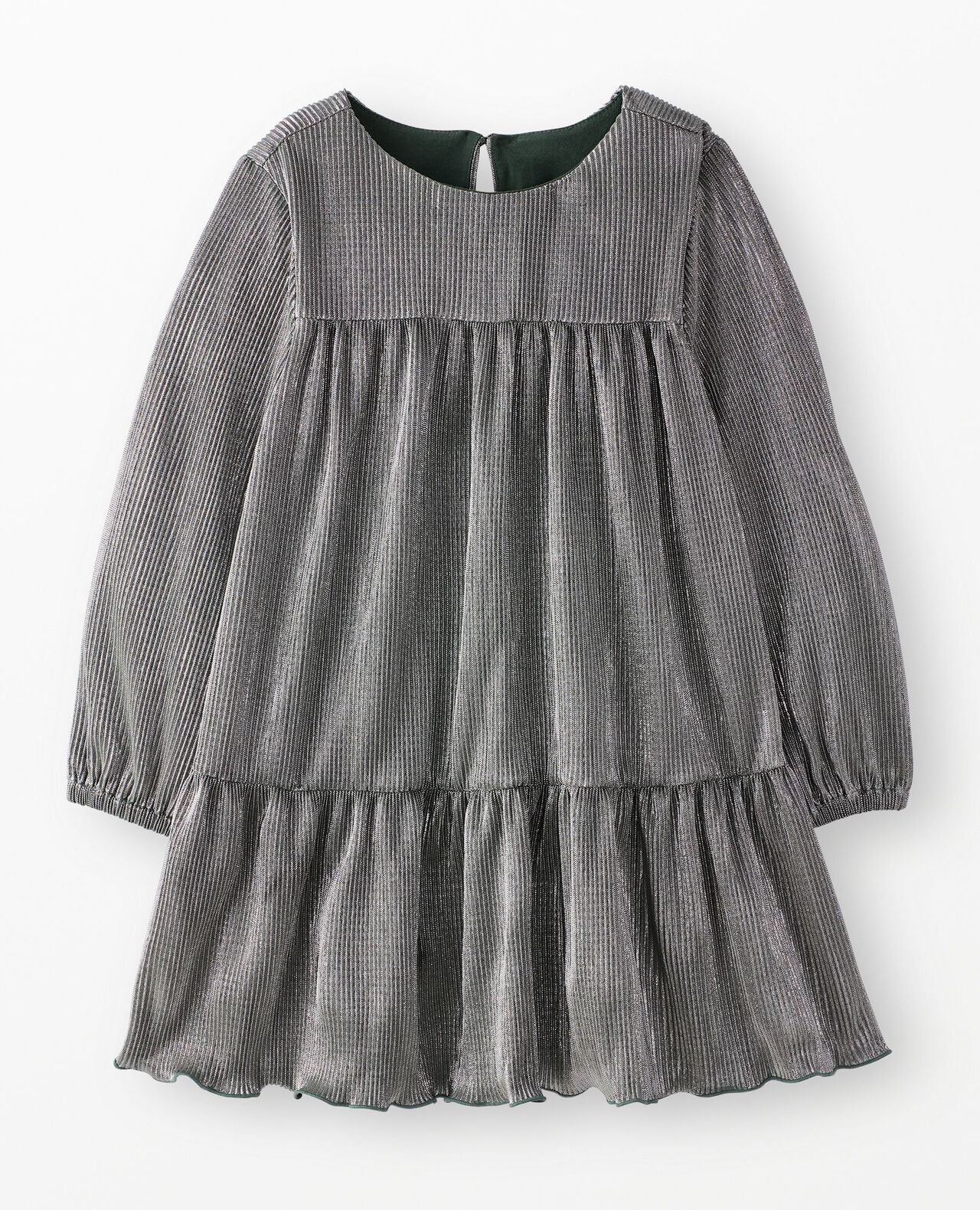 Long Sleeve Metallic Tiered Dress - Image 2