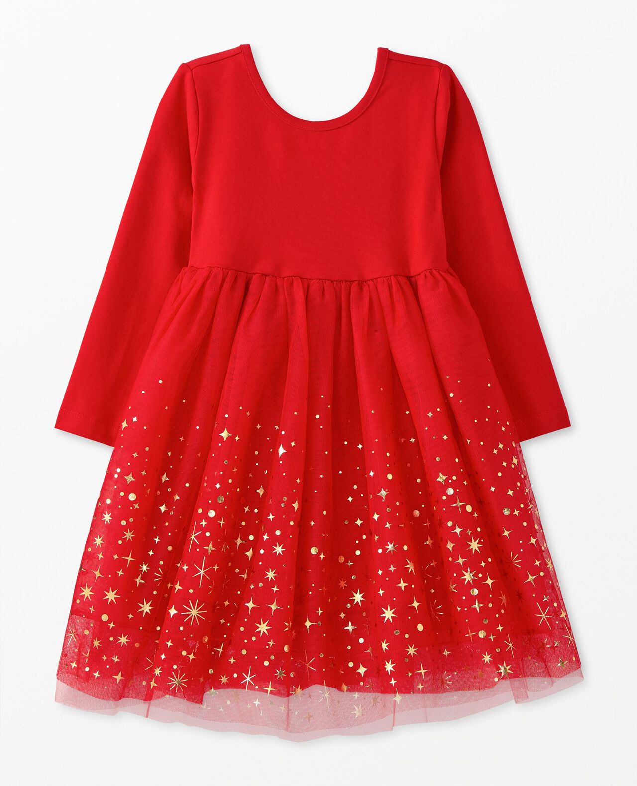 Long Sleeve Shimmer Tulle Dress - Image 2