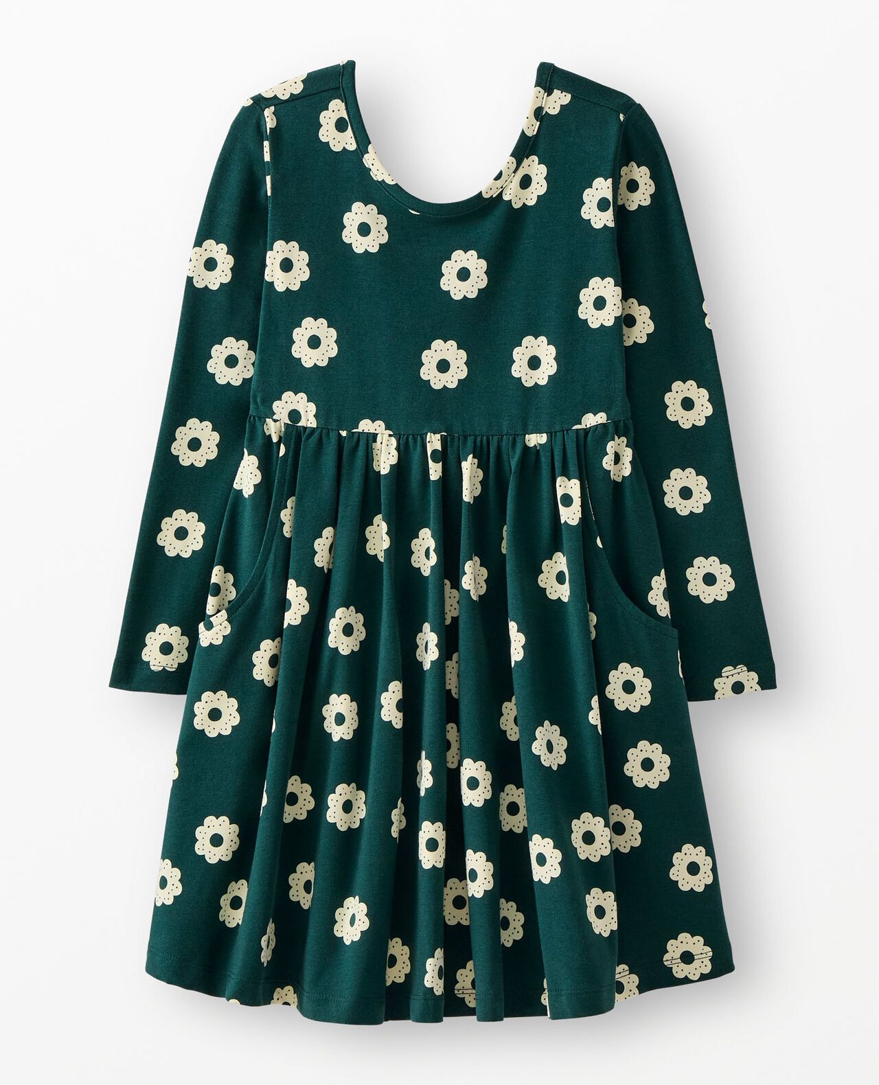 Holiday Long Sleeve Skater Dress with Pockets