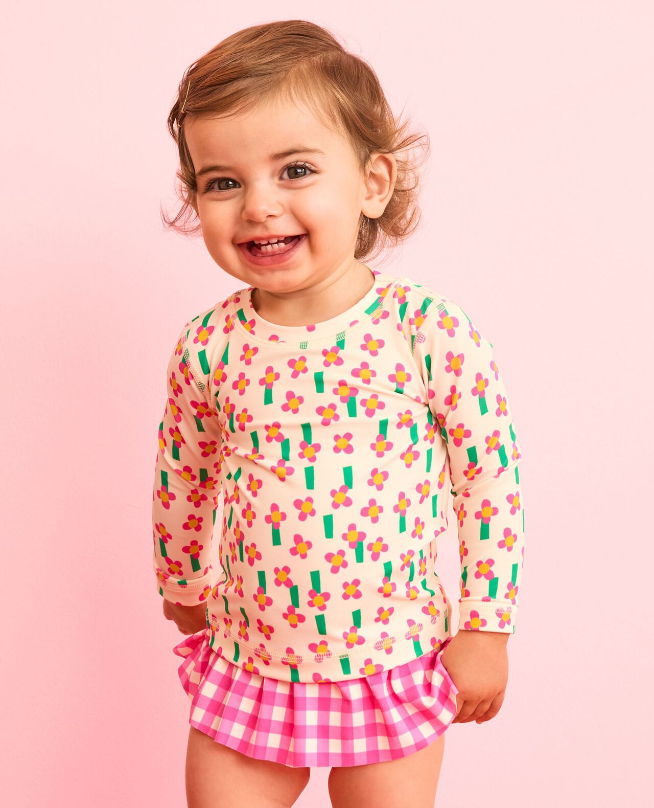 Baby Rashguard & Skirted Bikini Bottom Set