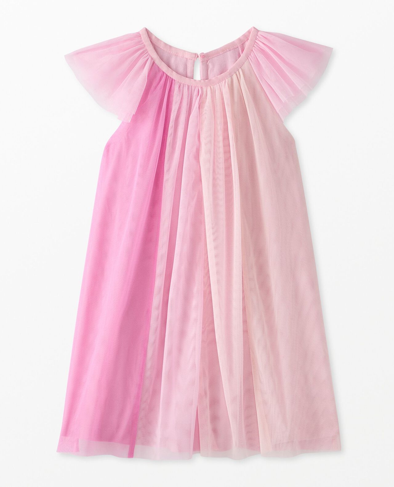 Flutter Sleeve Tulle Paneled Dress - Image 2