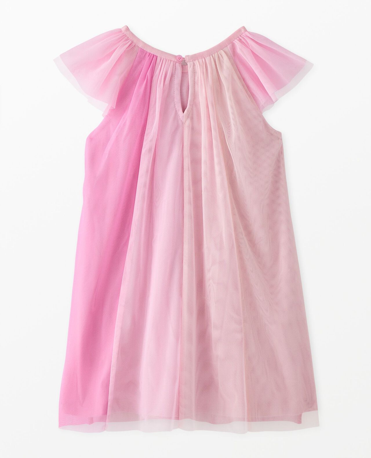 Flutter Sleeve Tulle Paneled Dress - Image 3