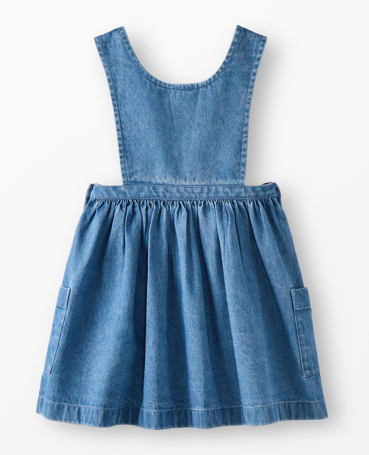 Denim Pinafore Dress with Pockets - Image 2
