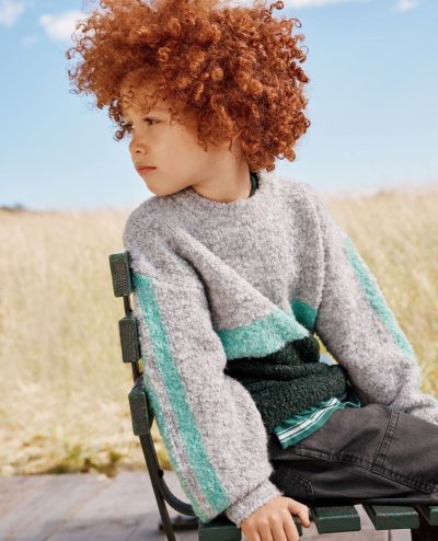 Colorblock Bouclé Sweater
