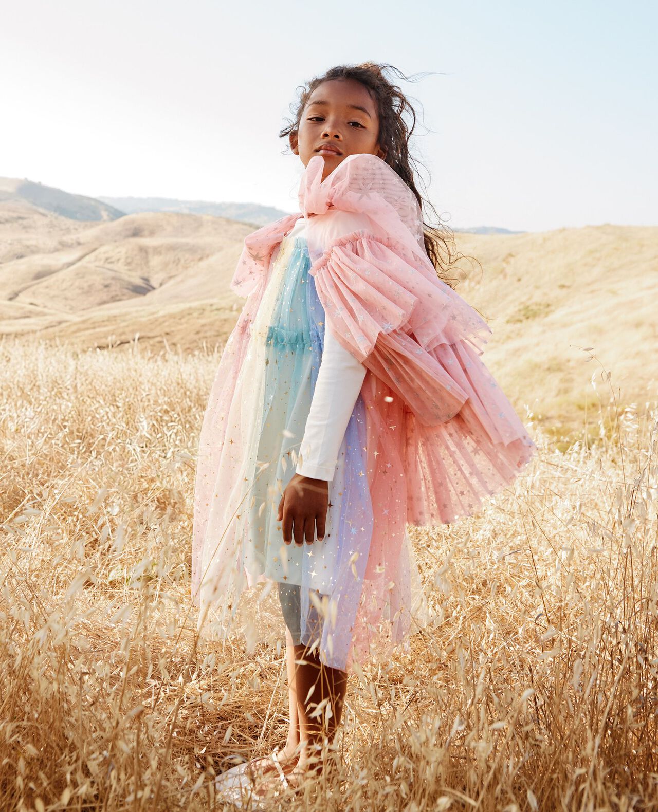 Shimmer Tulle Ruffle Capelet - Image 3