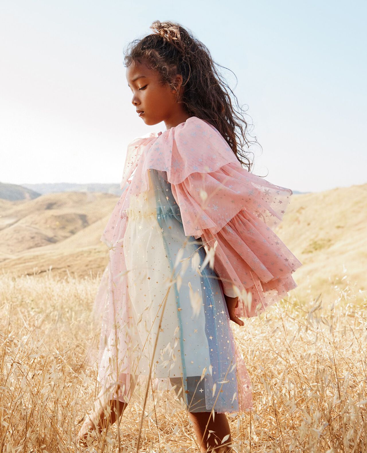 Shimmer Tulle Ruffle Capelet - Image 4