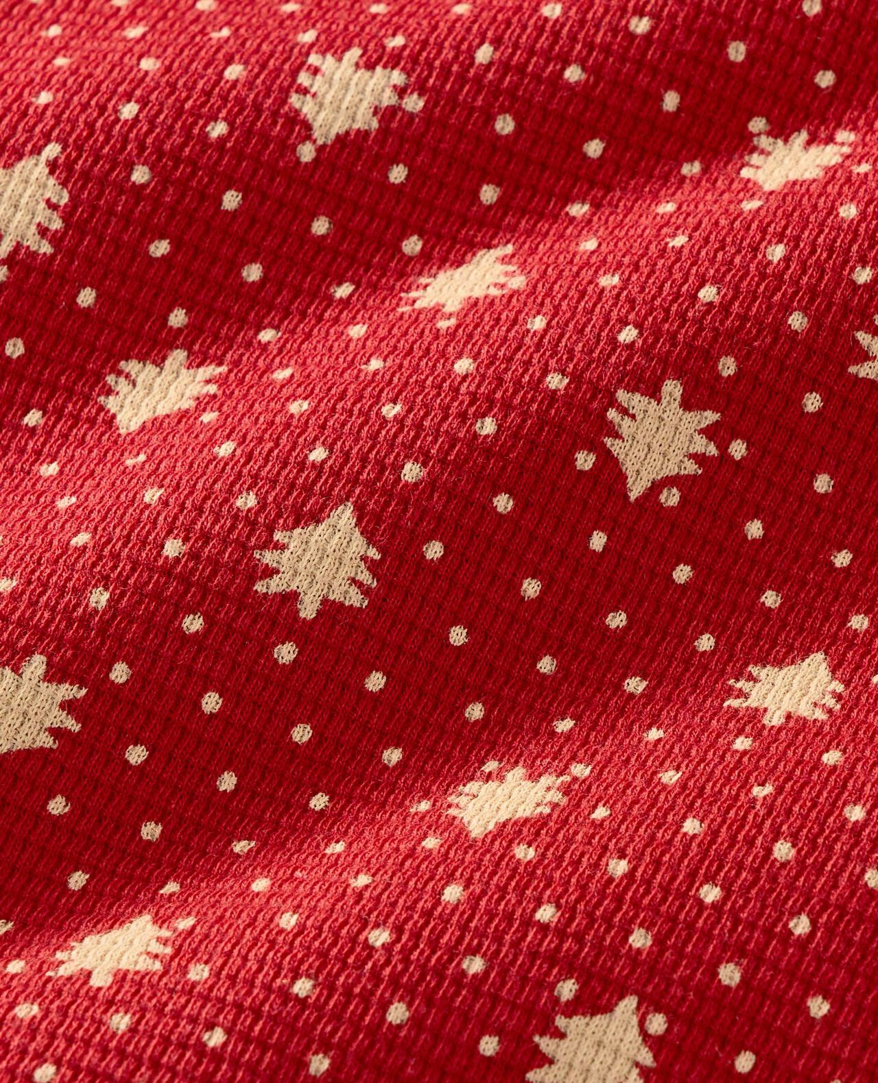 Women's Holiday Long Sleeve Waffle Henley Pajama Set - Image 3