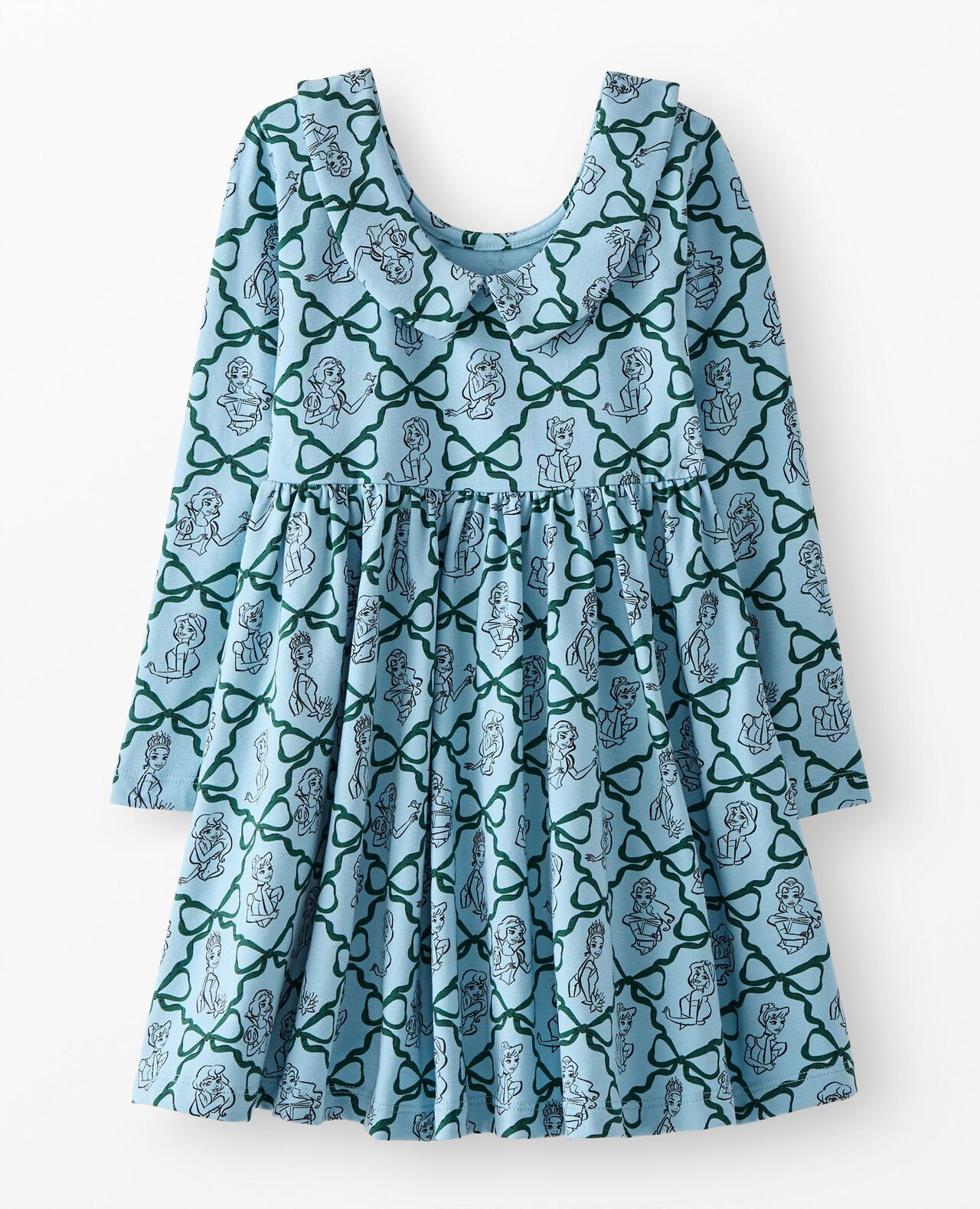 Disney Princess Holiday Long Sleeve Collared Skater Dress with Pockets - Image 2