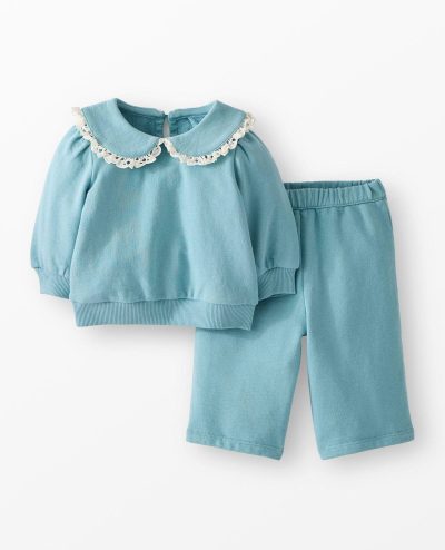 Baby French Terry Collared Top & Pants Set