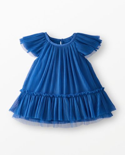 Baby Flutter Sleeve Tulle Dress