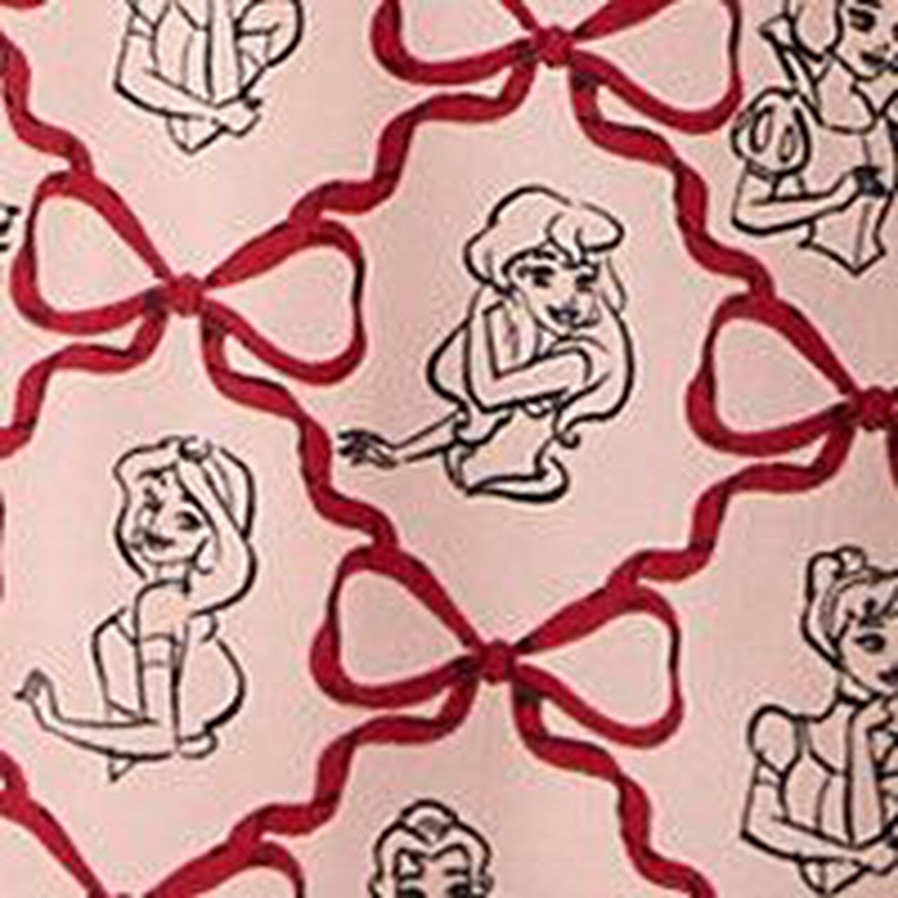 Disney Princess Holiday Long Sleeve Poplin Pajama Set - Image 4