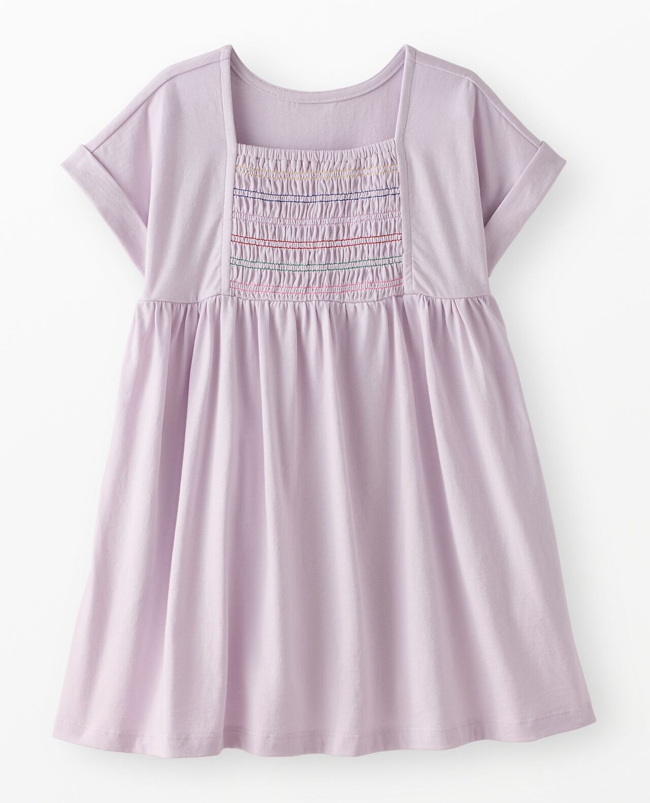 Dolman Sleeve Smocked Dress with Pockets