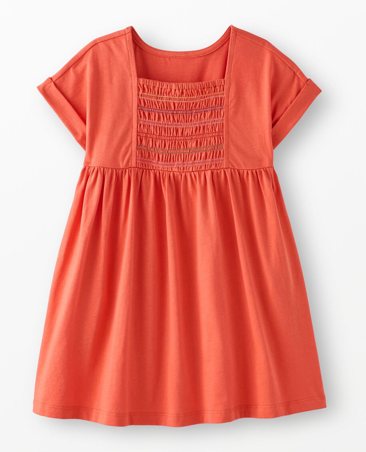 Dolman Sleeve Smocked Dress with Pockets
