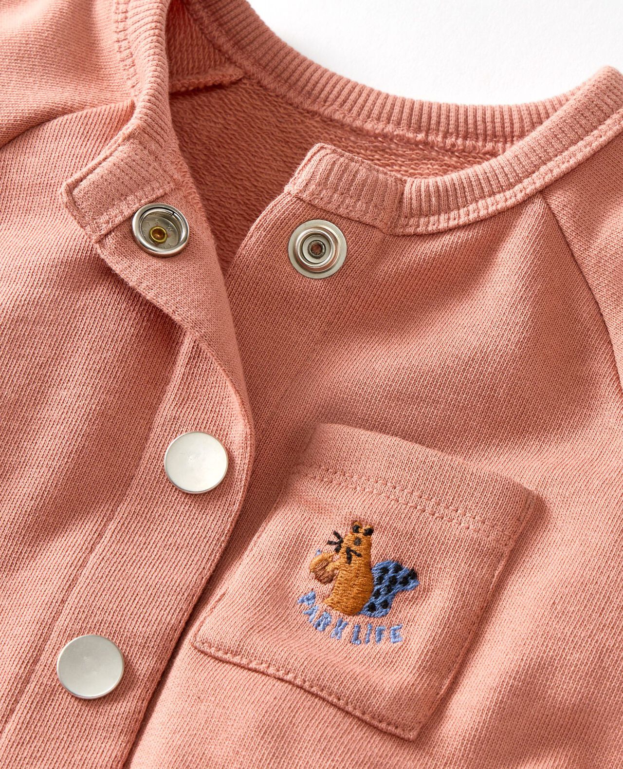 Baby Oversized French Terry Snap Jacket - Image 3