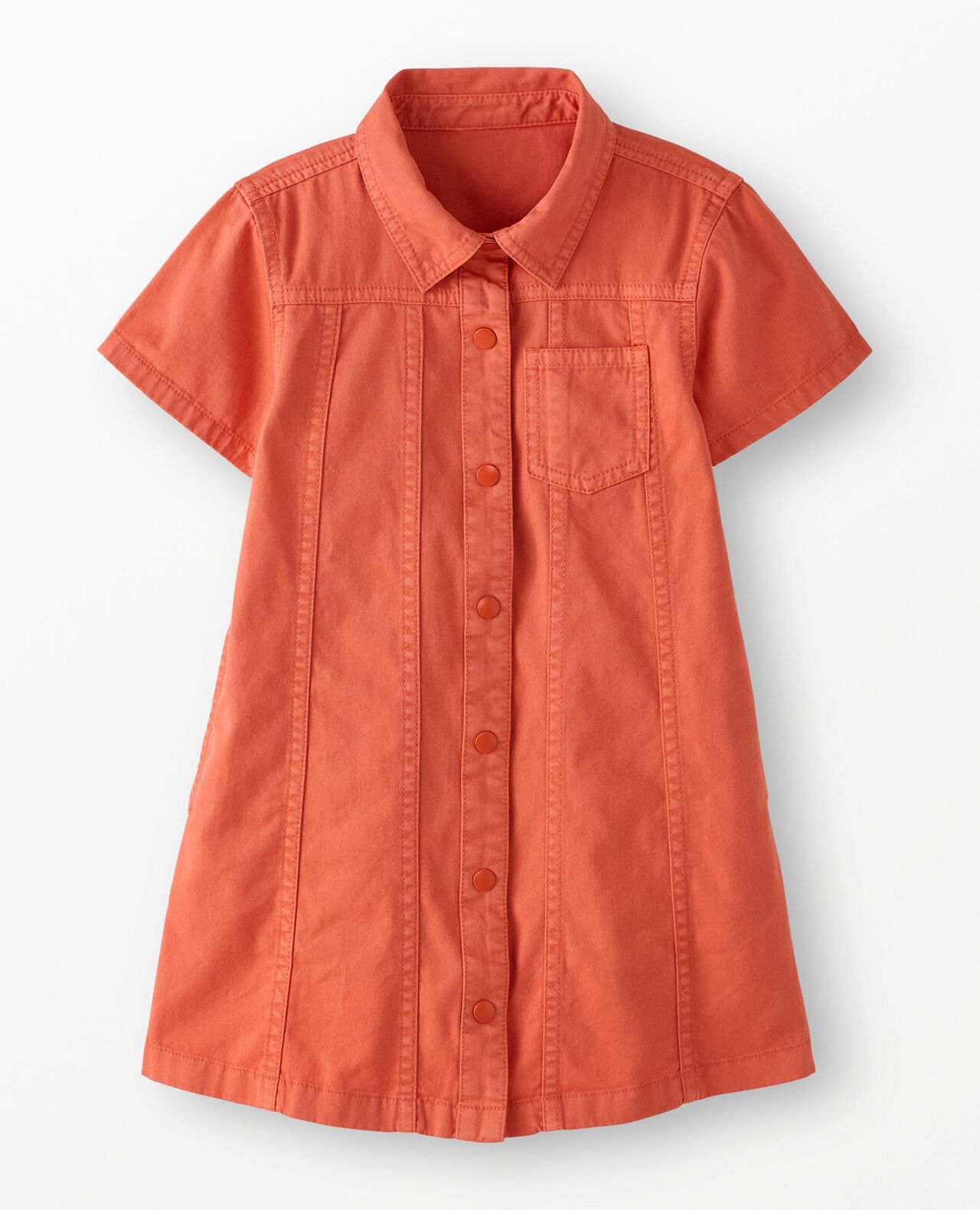Twill Shirt Dress with Pockets - Image 2