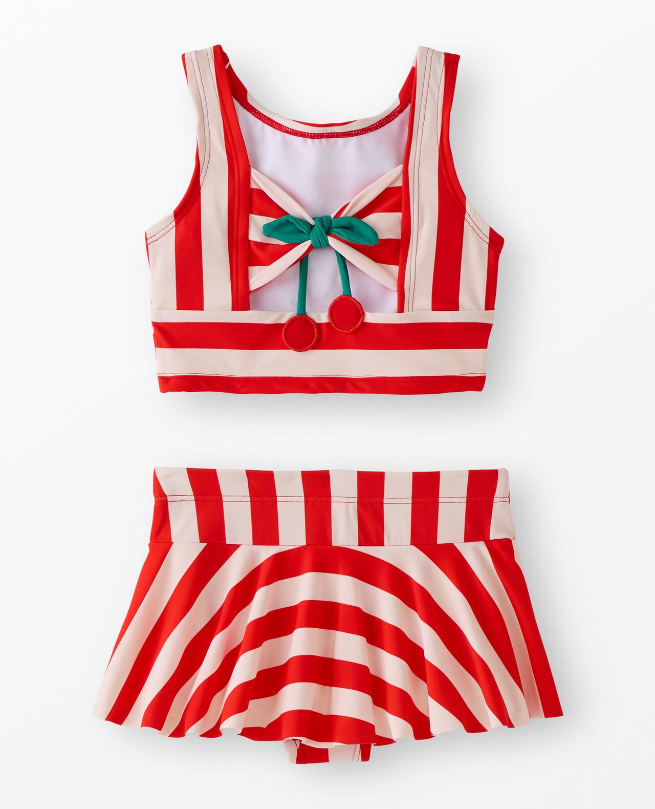 Two-Piece Cherry Back Skirted Swimsuit - Image 3