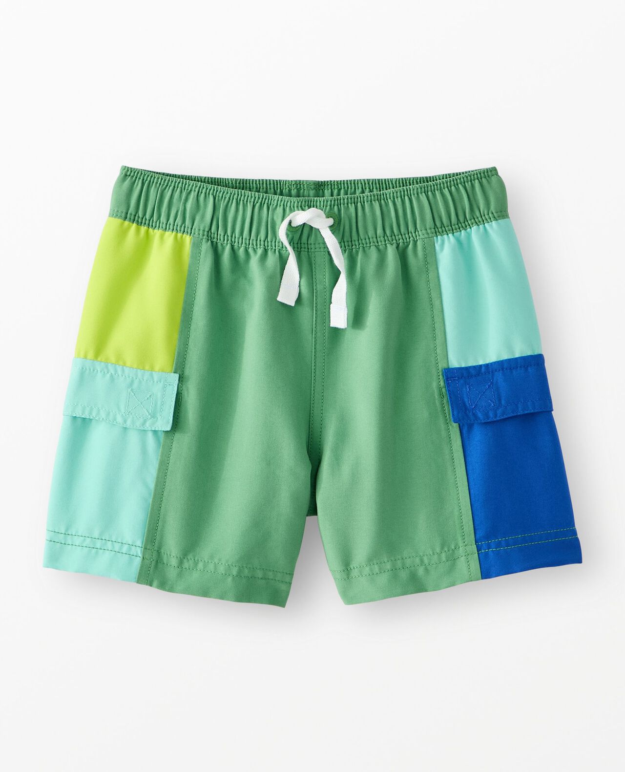 Colorblock Cargo Swim Trunks - Image 2