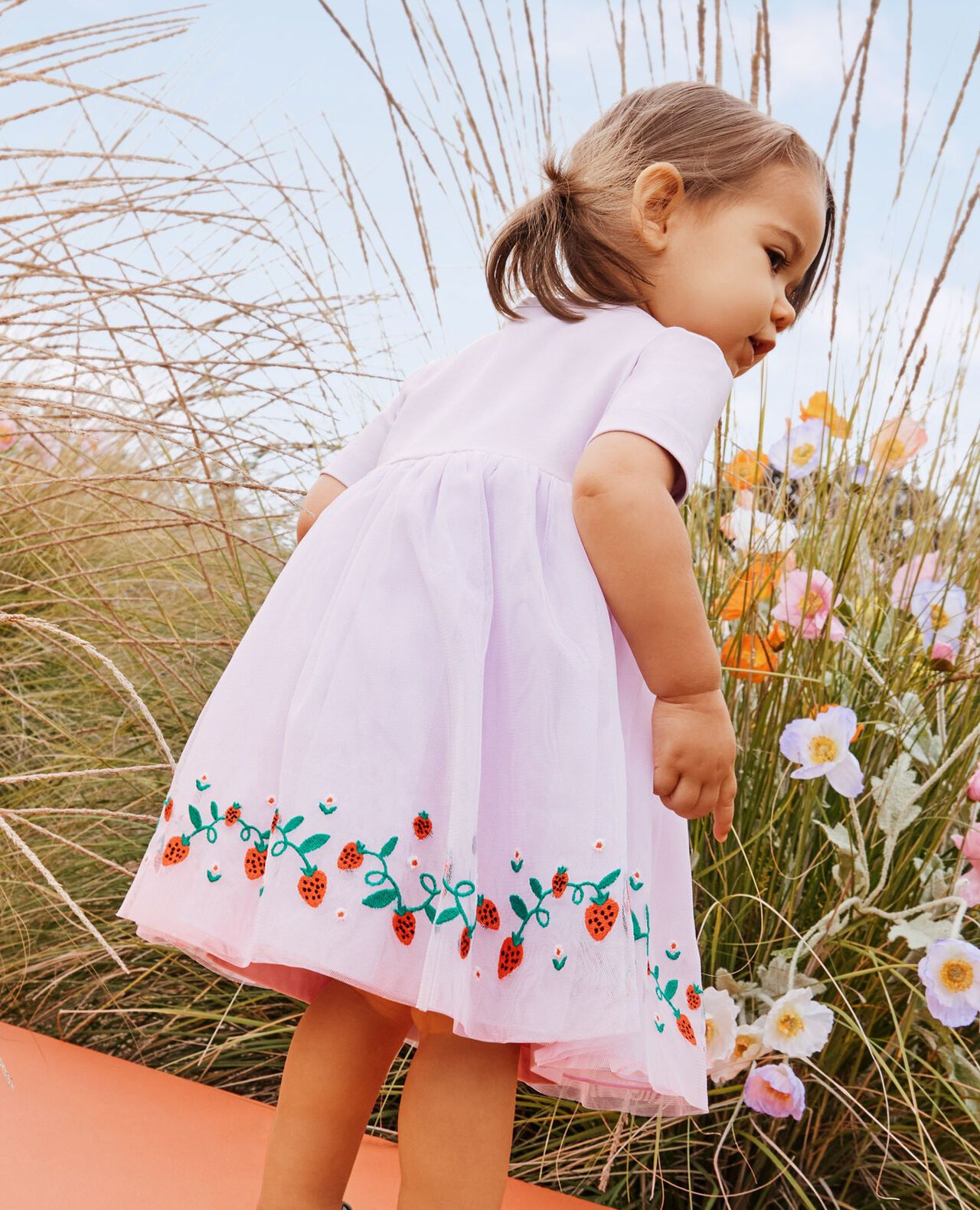 Baby Embroidered Tulle Skater Dress - Image 4
