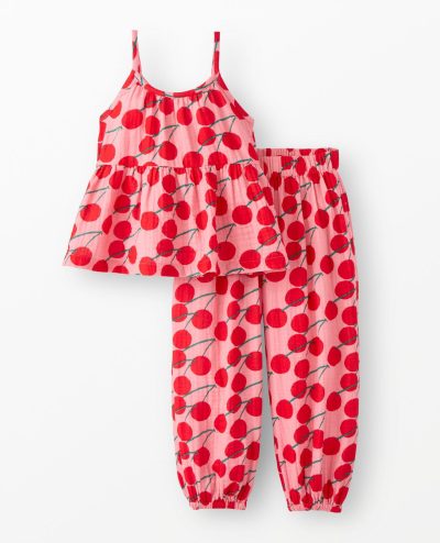 Sleeveless Muslin Top & Balloon Pants Set