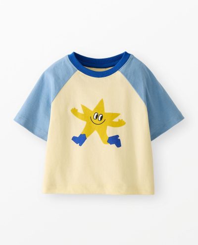 Oversized Raglan Sleeve Graphic T-Shirt