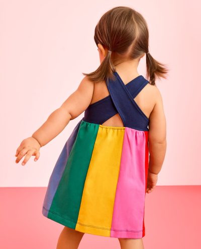 Baby Crossback Rainbow Skater Dress