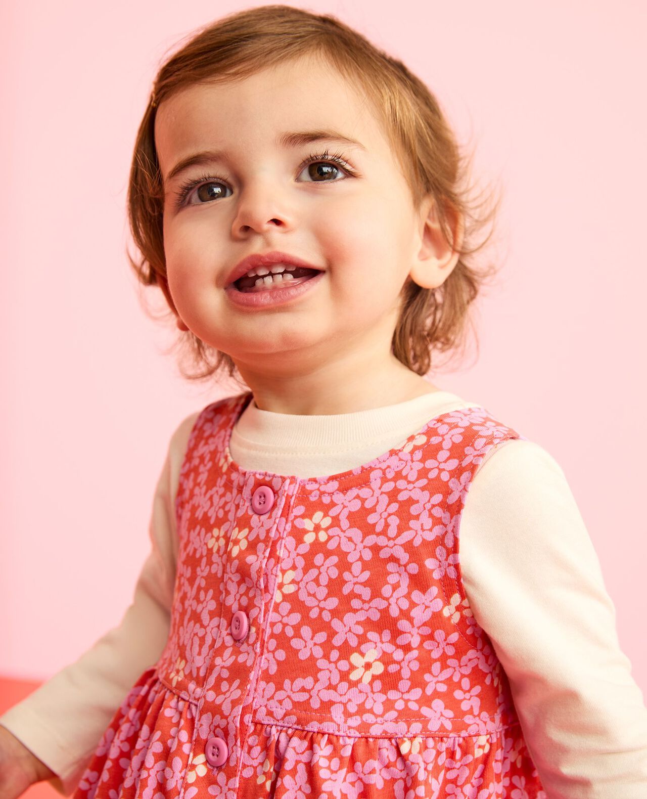 Baby Long Sleeve T-Shirt & Jumper Dress Set - Image 4