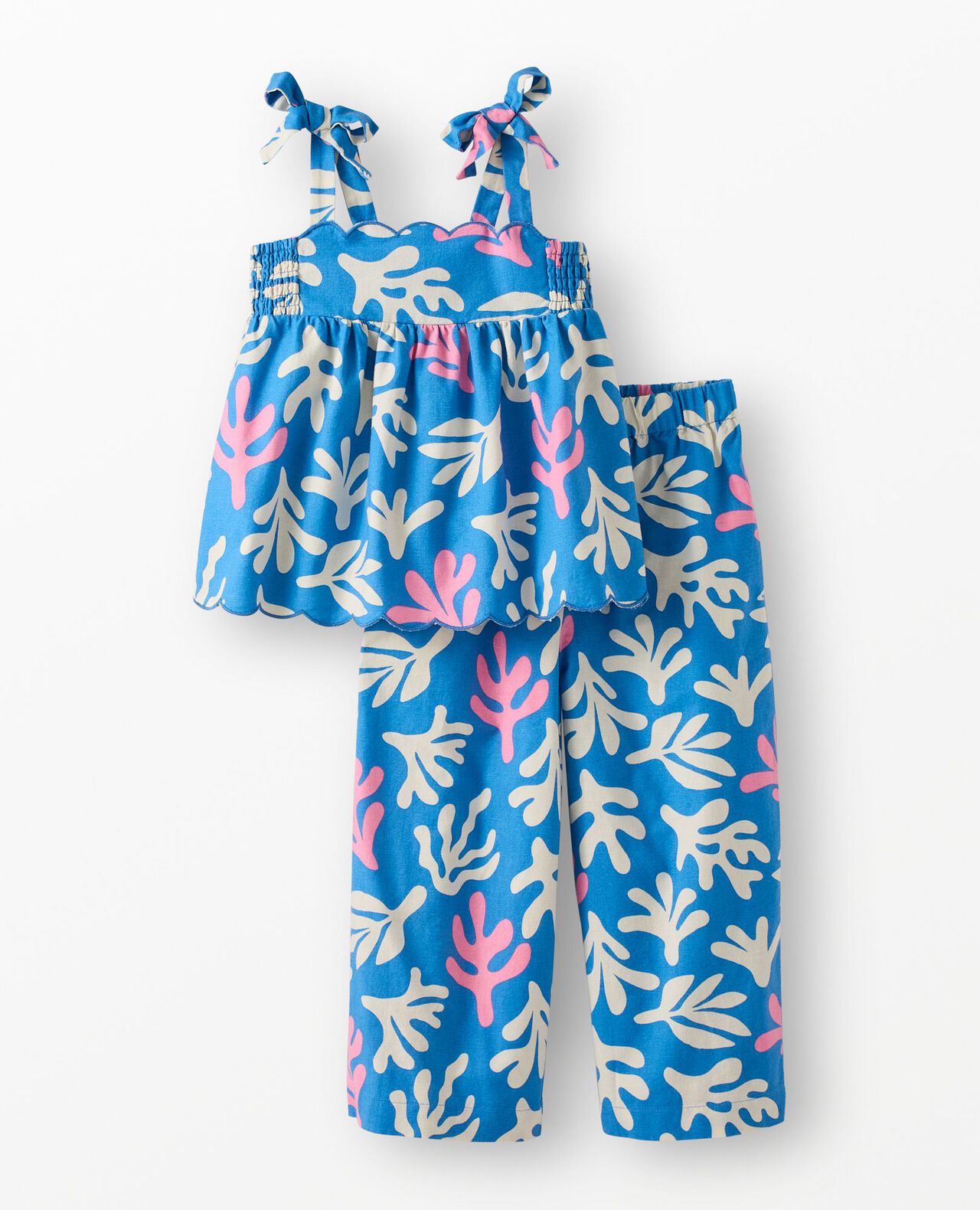 Sleeveless Linen Top & Wide Leg Pants Set - Image 2