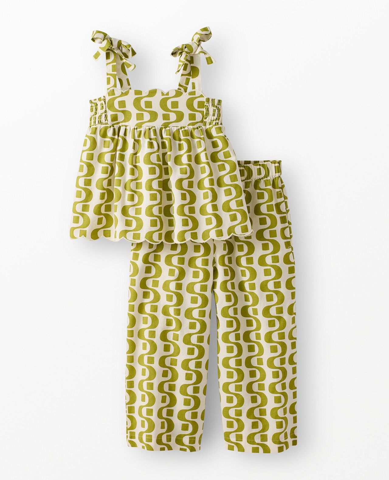 Sleeveless Linen Top & Wide Leg Pants Set