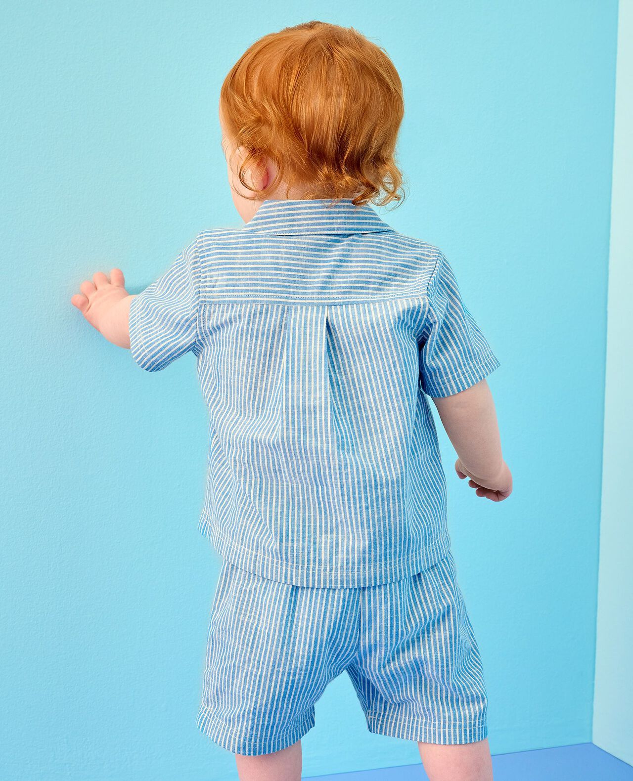 Baby Poplin Button Up Shirt & Shorts Set - Image 4