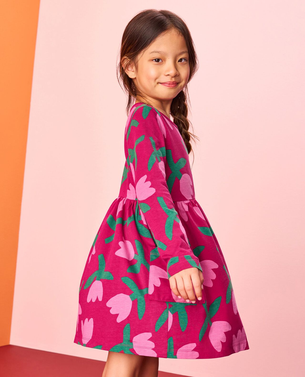 Long Sleeve Playground Dress with Pockets - Image 3