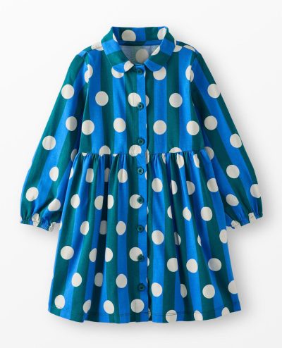 Balloon Sleeve Shirt Dress with Pockets