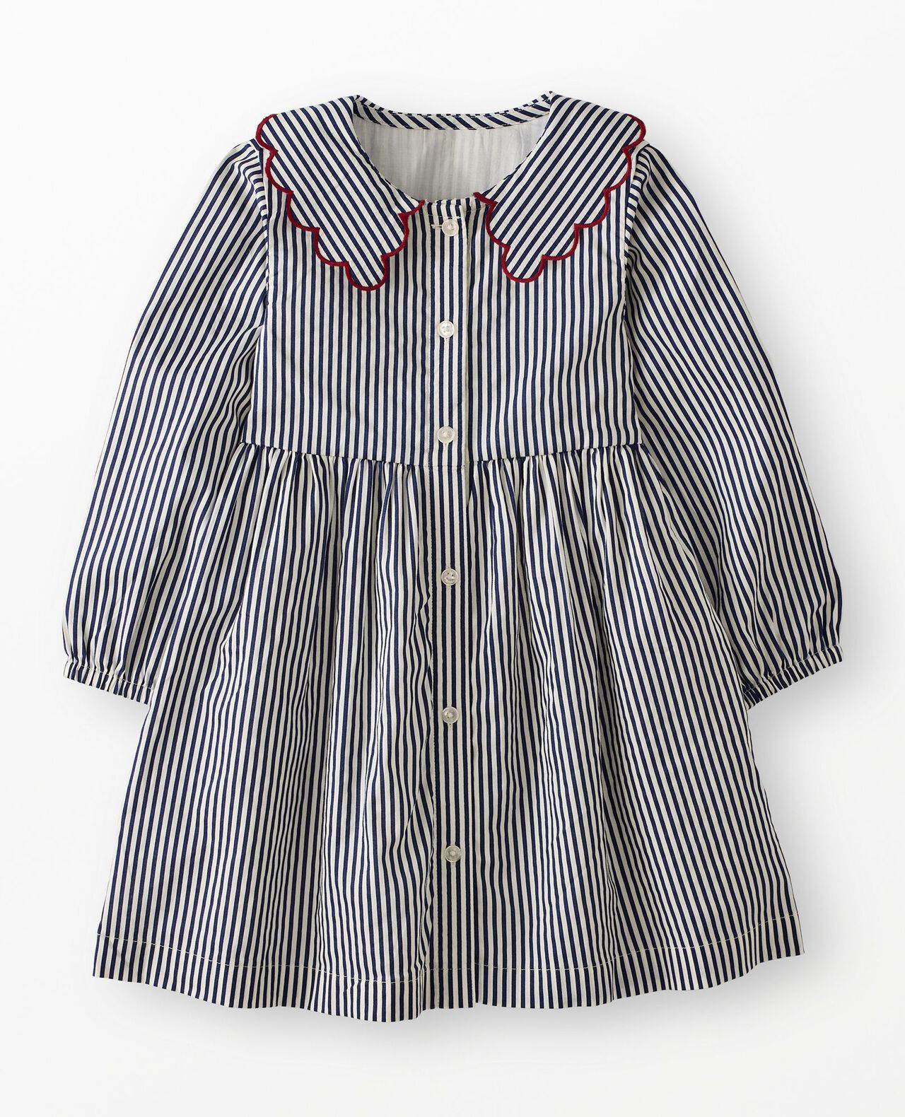 Collared Twill Dress with Pockets
