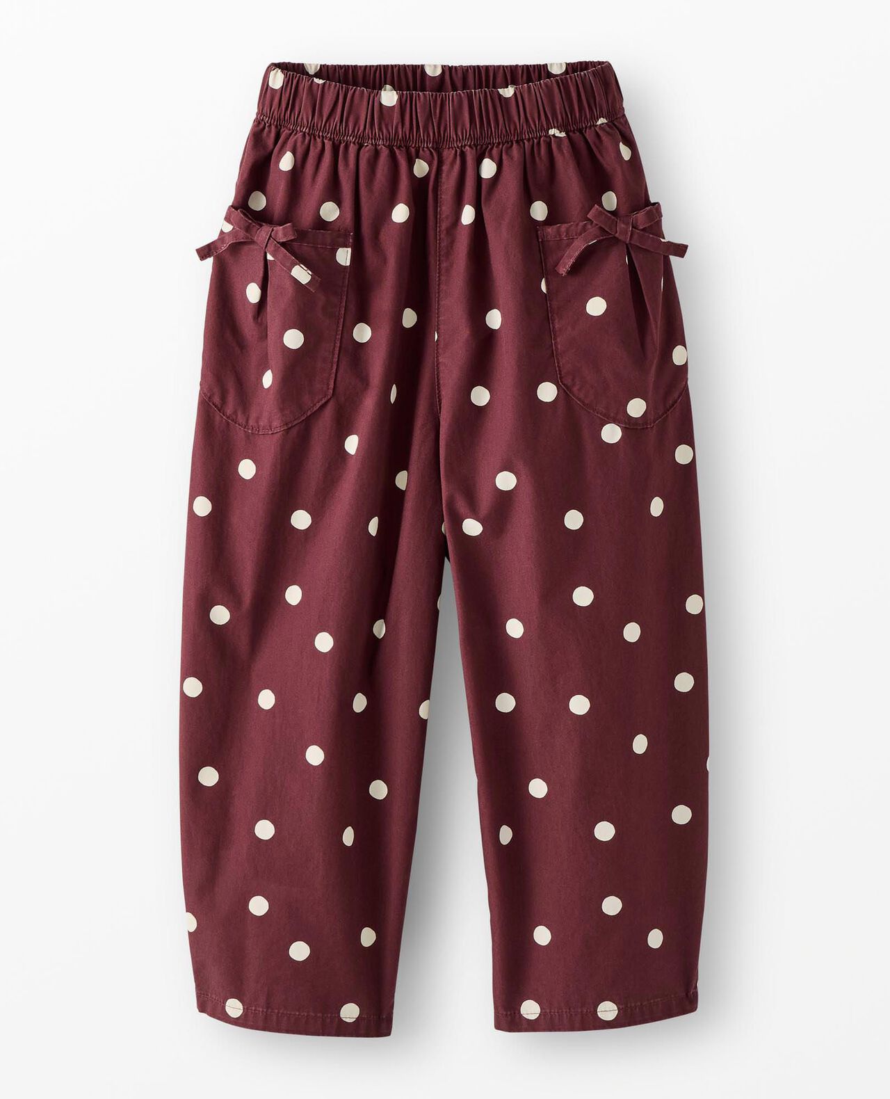 Poplin Dot Bow Pocket Pants