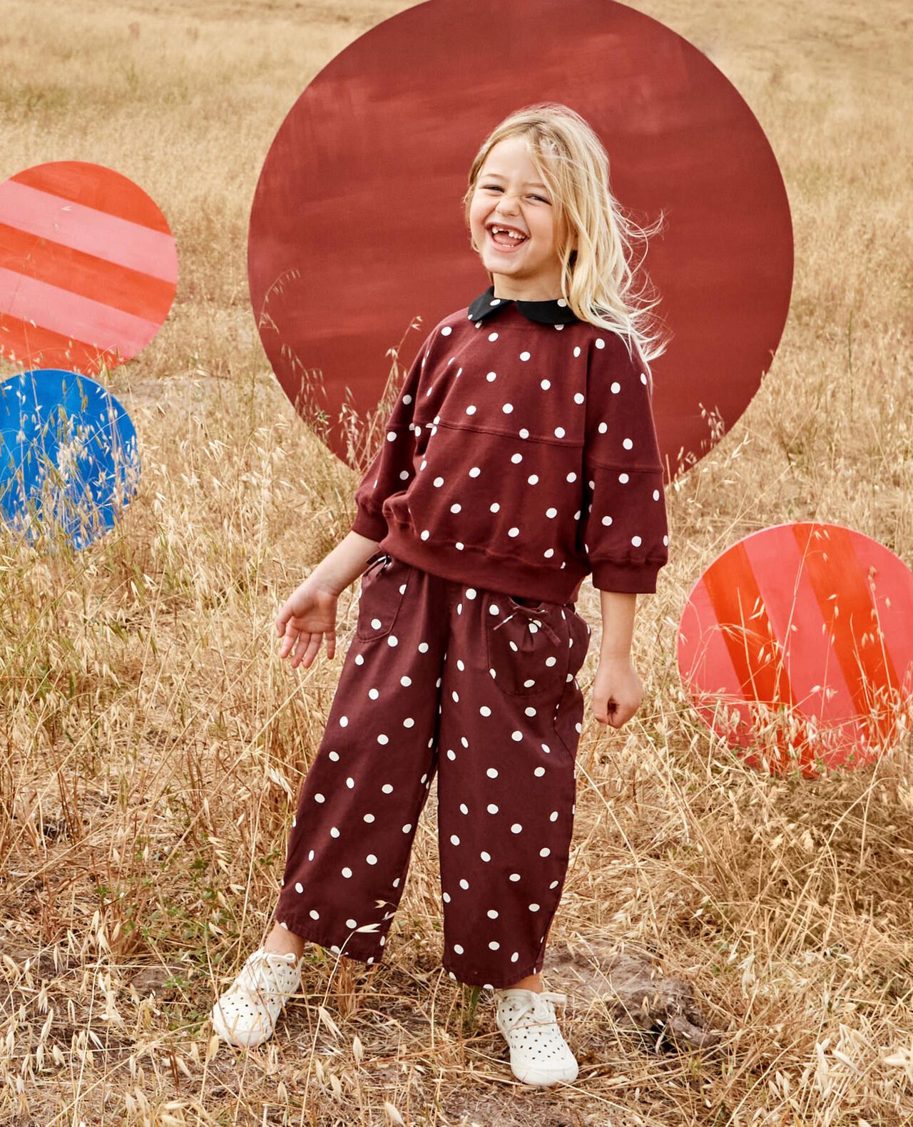 Poplin Dot Bow Pocket Pants - Image 2