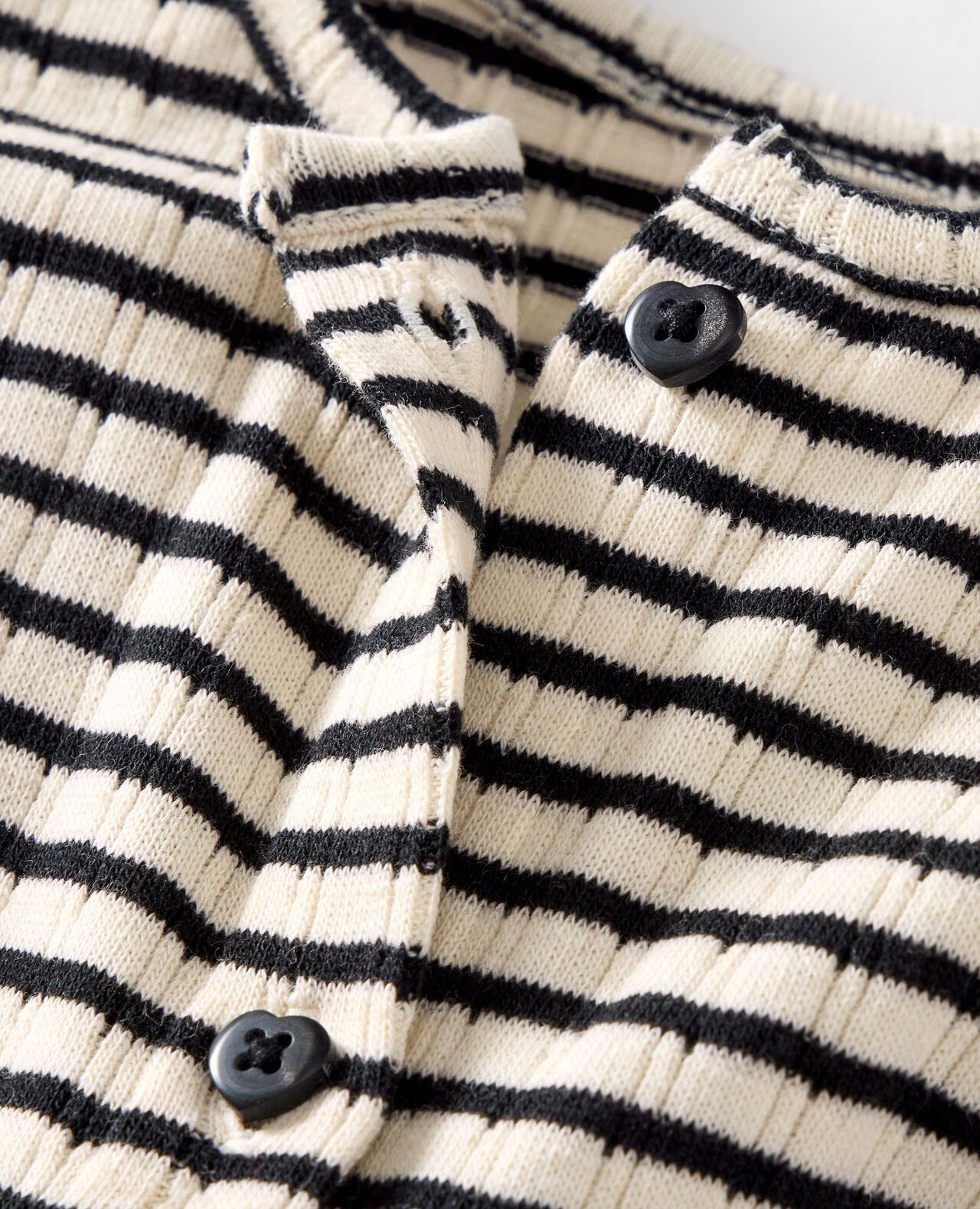 Heart Button Pointelle Cardigan & Wide Leg Pants Set - Image 2